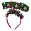 Diadema navideña transfronteriza Diadema con lazo de árbol de Navidad Pasador decorativo lindo Diadema de cuernos de alce Accesorios para el cabello al por mayor
