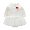 Mameluco de Primavera y Otoño Verano para Bebé Niña Hanyi Ins Falda de Princesa para Trepar Dos Piezas Ropa para Recién Nacido