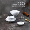 Conjunto de Tigelas de Arroz de Porcelana Azul e Branca de Alta Temperatura com Cor de Esmalte Inferior Utensílios de Mesa Estilo Chinês Tigela de Macarrão Doméstica Prato de Prato Retrô