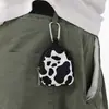 Cartera para Monedas Estampado de Vaca Cuero Artificial Impermeable Cremallera de Cuero Sintético Bolsa de Almacenamiento Multifuncional Mini Bolsa para Auriculares