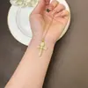 Collar Cruzado de Oro Arena Vietnamita Transfronterizo, Pendientes de Cruz Texturizados Incrustados con Diamantes Estilo Europeo y Americano para Mujer, Joyería de Larga Duración que No se Desvanece