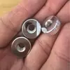 Porca serrilhada imperial com rosca 1/4*20, cabeça chata serrilhada, diâmetro externo 16MM, espessura 5MM, 2 lados chatos zincados em branco