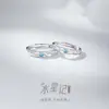 Anillo de Pareja Mercury de Plata S925 para Hombres y Mujeres, un Par de Anillos Abiertos para Enamorados, Estilo de Lujo Accesible, Anillo de Pareja para el Día de San Valentín