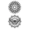 Tatuaje Temporal de Flor de Mandala Tótem Herbal para Hombres y Mujeres Impermeable Duradero Tinta Semi-Permanente Tatuaje Artificial No Reflectante