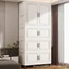 Armario Doble Puerta para Niños sin Instalación con Barra para Ropa para Viviendas de Alquiler Armario Sencillo Armario Grueso para Almacenamiento en Habitación de Casa