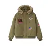 Zhao Lusi mismo estilo invierno nuevo retro americano con capucha y cuello de pelo parka chaqueta de algodón chaqueta de algodón para pareja prenda de abrigo