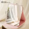 Espejo pequeño plegable Dormitorio de estudiantes Espejo de tocador especial Portátil para mujer Portátil para hombre Hogar Escritorio Espejo de maquillaje Viaje