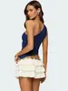 Suministro Transfronterizo Europeo y Americano Y2K Sexy Top de Tubo de un Hombro Moda Callejera Ajustado Top Interior de un Solo Hombro para Mujer