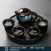 Conjunto de Chá Kung Fu com Bandeja, Conjunto Pequeno, Um Bule e Quatro Xícaras, Portátil para Casa, Dormitório, Hotel, Design Simples
