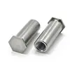 Tornillo tuerca remache de acero inoxidable BSOS-M5-L, agujero inferior 7.2, accesorio de ferretería para agujero ciego, tornillo tuerca remache con placa de presión hexagonal