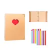 Álbum de fotos de amor de regreso a clases set de materiales hechos a mano acordeón menú en blanco registro de compañeros de clase álbum conmemorativo/documental DIY