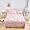 Sábana 100% Algodón Puro, Estilo Fresco Funda de Almohada de Algodón Simple para Cama Individual, Sábana de Una Pieza de Algodón Lavado, Juego de Tres Piezas para Dormitorio Estudiantil