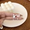 Pendientes de plata S925 con forma de conejo, suaves y bonitos, de Corea del Sur, color rosa, para mujer, 2023.