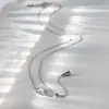 Novo Colar Tendência em Aço Inoxidável com Zircônia, Design Estilo Chanel, Versátil para o Dia a Dia, Joia Feminina, Em Estoque, Direto do Fabricante