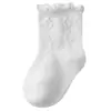 Calcetines Infantiles con Volantes de Nuevo Estilo Primavera y Otoño 2026 Calcetines Transpirables de Moda Estilo Coreano para Bebés y Niños Pequeños