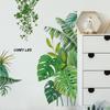 Planta tropical nórdica Monstera, idílica, fresca y verde, decoración del hogar, pegatinas autoadhesivas de pared MG9039