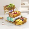 Bandeja de frutas para a sala de estar, suporte de frutas de vários níveis, bandeja de lanches e uma cesta de frutas elegante e de alta qualidade