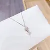 Collar de Zirconia para Niña Estilo Mori Moda Cadena para Clavícula Versátil Colgante Igual Tono Vibrante Dongdaemun Corea del Sur
