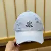 Boné de Baseball Novo Estilo Primavera e Verão com Gato de Desenho Bordado Rasgado para Mulheres com Aba Larga, Circunferência da Cabeça Grande, Emagrecimento Facial, Proteção Solar Boné Bico de Pato