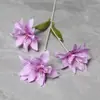 Flor Artificial Flor de Casamento Lírio de Três Ramos Solitário Decoração de Salão de Casamento Arranjo de Flores para Corredor Floral Arranjo Floral Flor Decorativa