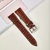 Correa de Reloj de Doble Cara de Imitación de Piel de Cocodrilo para Hombres y Mujeres Accesorios para Relojes Inteligentes 18/19/20/21/22/24mm