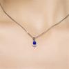 Joyería de estilo coreano colgante de zafiro natural chapado en oro de 18 quilates diamante en forma de huevo diamante gema de color accesorios de moda