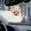 Pendente de Decoração para Carro de Cachorro com Laço de Cabeça Plana em Acrílico Transfronteiriço