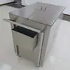 Carrinho Basculante de Aço Inoxidável 304 Fábrica de Alimentos e Farmacêutica Oficina Limpa Livre de Poeira Carrinho Tanque Recebimento de Material e Carrinho de Mão para Despejar Balde