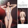 Jogo de Bruxas Casal Tentação Planejamento Familiar Macacão Sexy com Alça Grande V Rainha Ventilador Alta Elasticidade Roupa Sexy para Mulheres