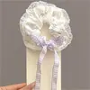 Novo Elástico de Cabelo com Laço Estilo Coreano para Mulheres, Acessórios de Cabelo de Fita de Renda de Alta Qualidade, Elástico de Cabelo de Verão para Mulheres