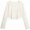 Camiseta base de manga larga puramente deseable para mujer, nuevo modelo 2026 para primavera, otoño e invierno, hecha de tela térmica, top corto ajustado y adelgazante