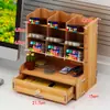 Caja de Almacenamiento de Escritorio Estante de Almacenamiento de Madera para Escritorio Portalápices Multicompartimento Organizador de Artículos Varios Tipo Cajón Papelería Estudiantil