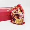 Suprimentos para Casamento, Personagem de Bênção Sem Acabamento Dourado, Sacolas Criativas de Gaze com Cordão para Doces, Itens Decorativos, Acessórios para Joias com Estampa Dourada