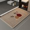 Alfombrilla de Baño de Lino Absorbente de Barro Diatomeas Antideslizante para Puerta de Inodoro, Alfombrilla para Pies, Alfombrilla de Entrada