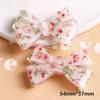 Pinza para el cabello con parche de lazo hueco de flor rosa de hoja verde dulce fresca accesorios de joyería DIY