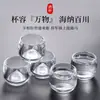 Copo Transparente de Vidro com Anel para Dedo, Copo de Cristal para Degustação de Chá, Conjunto de Chá Doméstico Resistente ao Calor, Copo Pequeno de Vinho, Conjunto de Vinho