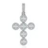 Pingente Personalizado de Fábrica em Prata Esterlina S925 com Cravação Completa de Moissanite, Joia de Prata Personalizada com Nome em Letra Estilo Hip-Hop, A partir de Uma Peça