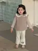 Chaqueta Chaleco de Peluche para Niños 2026 Nuevo Estilo Coreano Ropa para Niños Ropa de Invierno para Bebés Conjunto de Capa Base Forrada de Forro Polar para Niñas