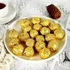 Chocolate Relleno de Nueces a Granel Jinsha Dulce de Boda Forma de Bola Dorada Dulce para Hornear Artículos de Año Nuevo 2 Piezas 3 Piezas Nueces