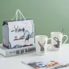 Caneca Prática Xícara de Cerâmica Copo de Água Caixa de Presente Presente Criativo Pequeno Evento de Inauguração Presente Publicitário Personalização