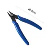 Pinzas de punta plana de nylon, mini pinzas para joyería, pinzas azules, pinzas de corte diagonal, mini pinzas de plástico para accesorios hechos a mano de bricolaje
