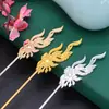 Horquilla de Flor de Peonía de Doble Cara de Alta Precisión por Electroforesis de Aleación Estilo Antiguo Horquilla para Cabello Hanfu Cheongsam Cuerpo Principal
