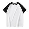 Camiseta de algodón Hebei placa ligera manga raglán cuello Solona manga corta camiseta lisa para hombre y mujer suelta para mujer al por mayor