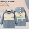 Abrigo protector para niños para otoño e invierno, chaqueta de plumón para uso en exteriores, ropa protectora anti-suciedad, delantal para niños, chaqueta con cremallera para niños mayores