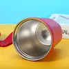 Nueva taza de Coca-Cola de comercio exterior para coche, taza de café portátil con cuerda, taza de vacío de acero inoxidable 304 de aspecto atractivo para hombres y mujeres
