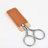 Protector de Punta de Tijera Pequeña Anti-Perforación y Desgaste Estuche de Cuero Almacenamiento Portátil Cubierta de Cuero para Uso en Casa