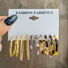 Conjunto de Brincos da Moda e Simples Mais Vendido para Mulheres, Versátil e Estiloso, com um Design Único e Ousado, Brincos de Alta Qualidade para Vendas Transfronteiriças