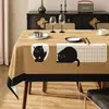 Mantel de Dibujos Animados Divertido Impermeable y a Prueba de Aceite 2025 Lujo Ligero Atmósfera de Gama Alta Lavable Rectangular Alfombrilla Protectora para Mesa