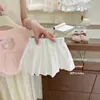 Xian Ning QiDoce Menininha! Conjunto de Verão Rosa Fofo para Bebê Menina: Camiseta de Manga Curta e Saia Plissada do Gato Kt