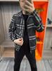 Jaqueta com Capuz Masculina Outono 2024 Tendência Personalizada Reversível Top Slim Versátil Jaqueta Fashion